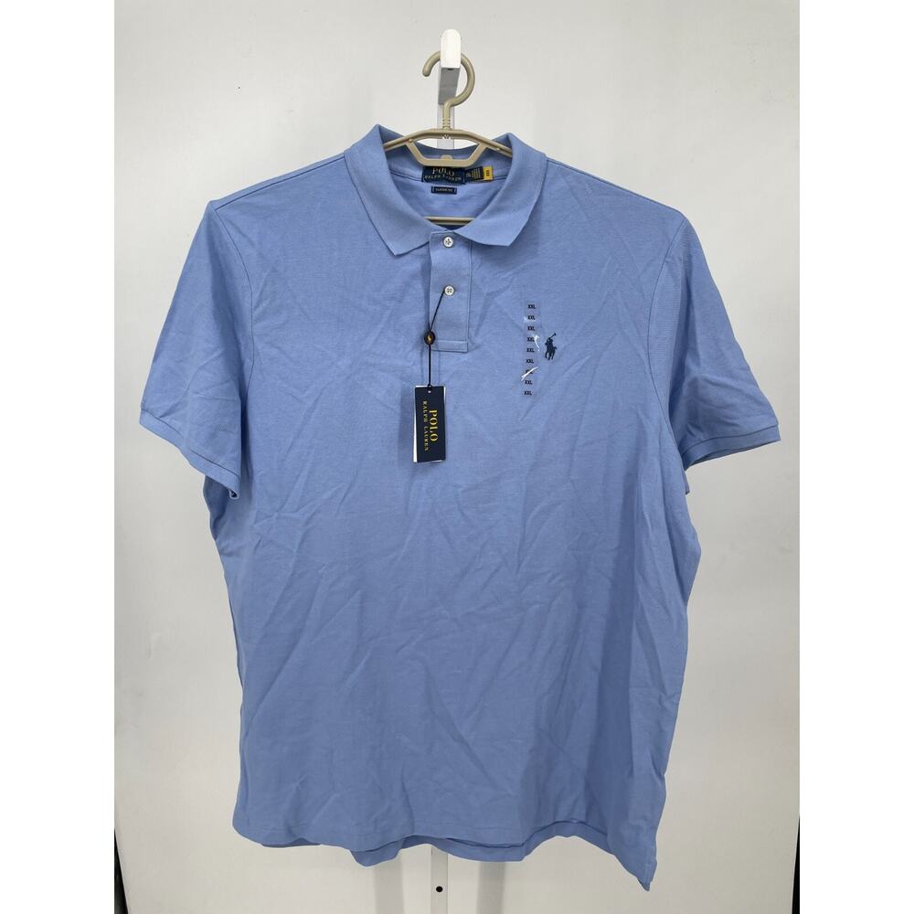Polo Ralph Lauren Mens Polo Shirt 2XL Blue Short Sleeve Classic Fit Casual Golf